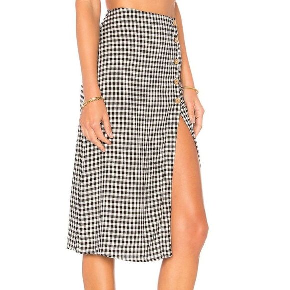 Privacy Please | Burbank Skirt in Black Gingham - Picture 2 of 8